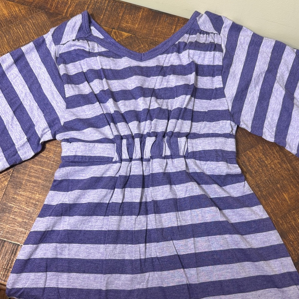 GAP Kids S (6/7) Purple‎ Striped Dress